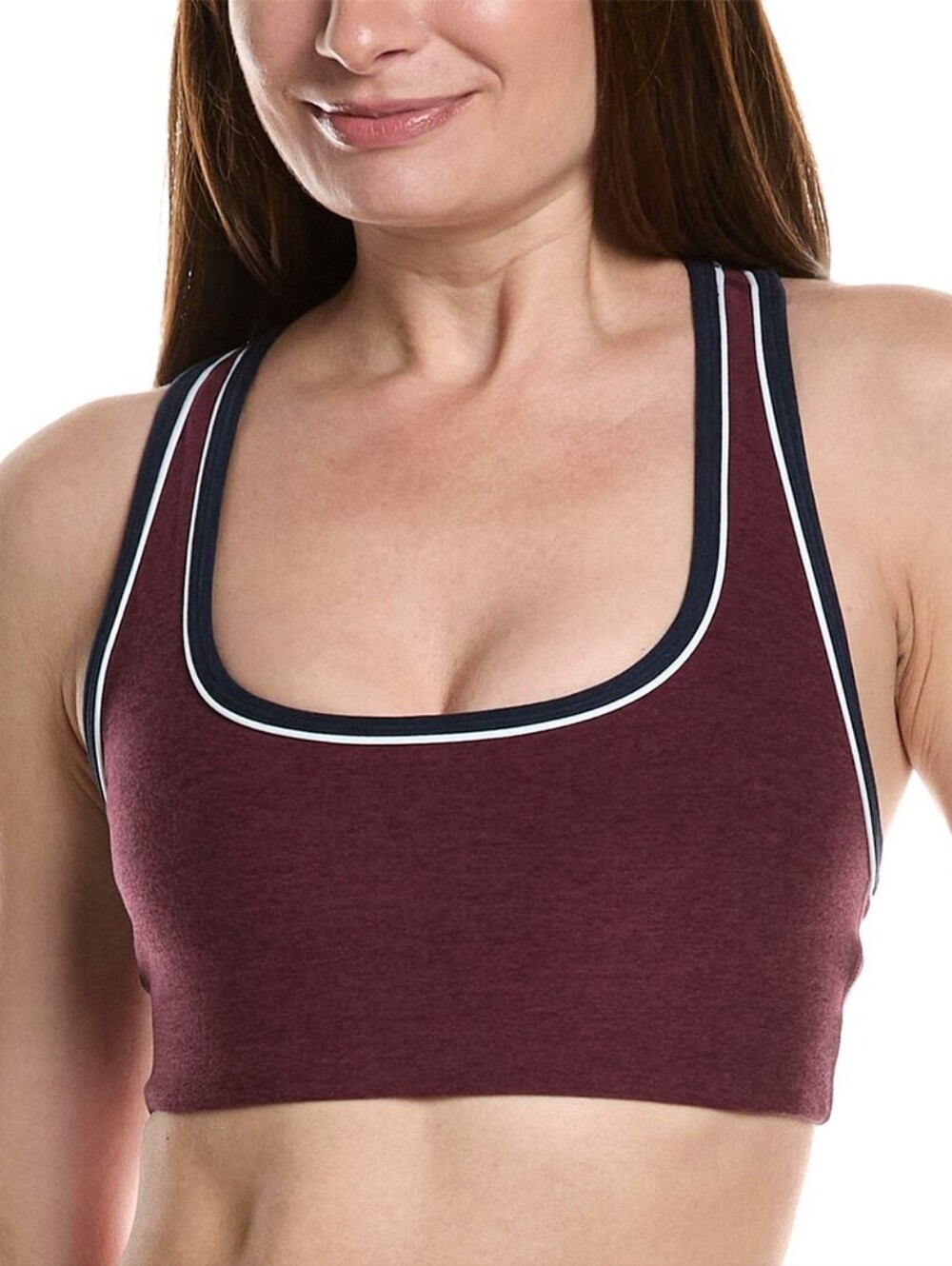 NWT Beyond Yoga Spacedye Ready Bra in Midnight Burgundy Heather - M